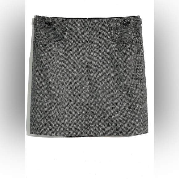 Madewell Women’s Herringbone Assembly A-Line Miniskirt NWT SZ 12 - Picture 4 of 8